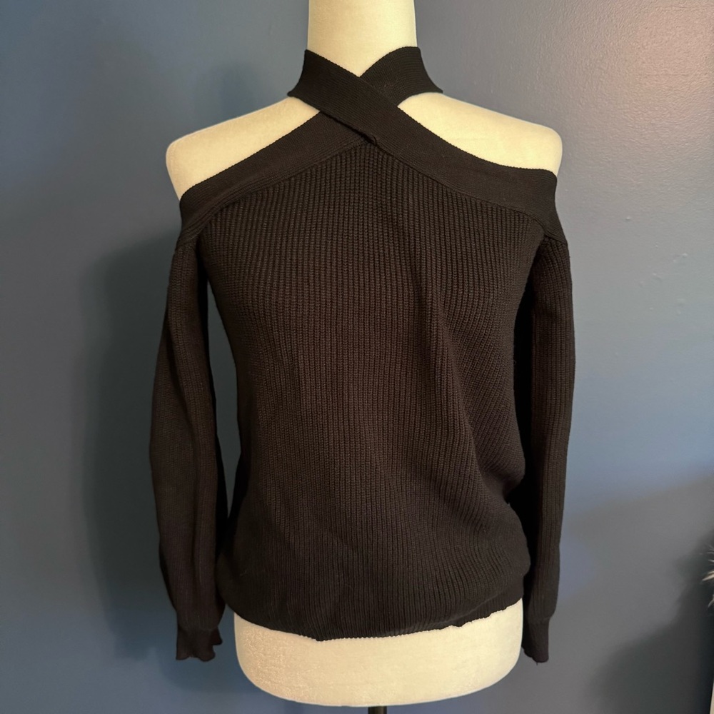 SHEIN Black Off-Shoulder Sweater